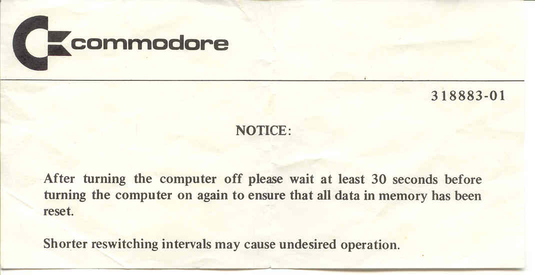 Misc - Commodore 318883-01 Notice.jpg